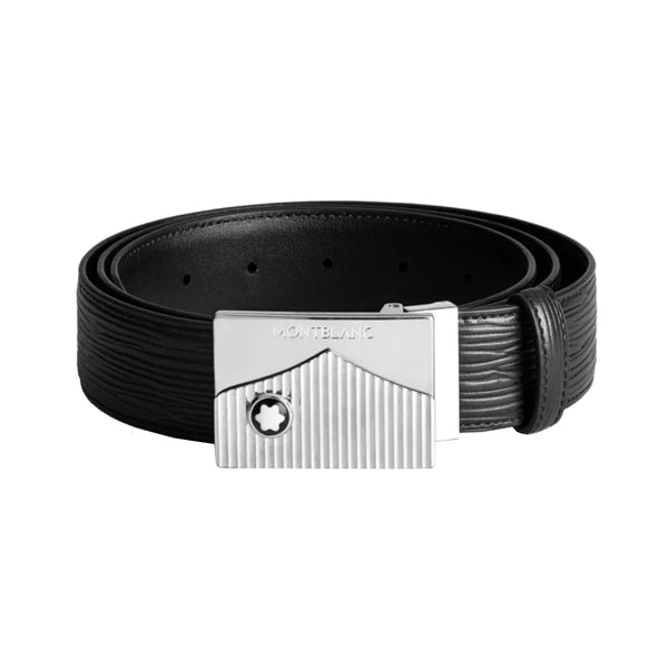 Ceinture en cuir noir de 35 mm