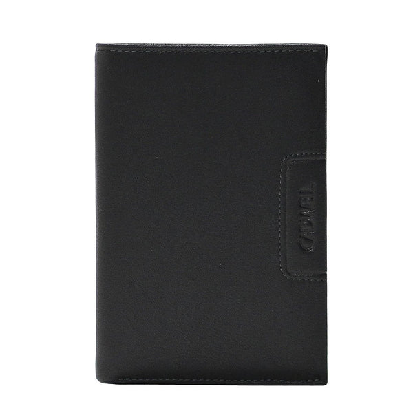 Portefeuille Homme 100% Cuir de Vachette - Noir - 12 Cartes – Noir