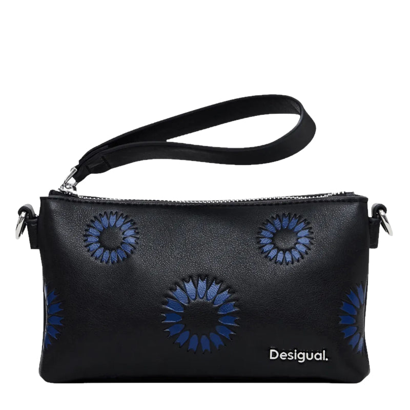 Sac bandoulière effet cuir brodé Desigual