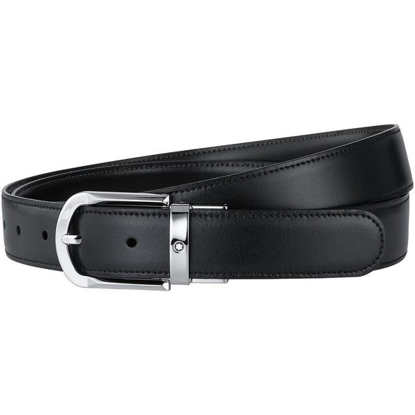 Ceinture affaires réversible noire/marron à couper selon la taille - Boutique-Officielle-Montblanc-Cannes