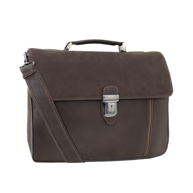 Cartable 2 Soufflets Cadwell Marron