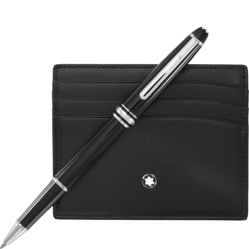 Coffret avec Rollerball Meisterstück Platinum Line Classique et porte-cartes 6cc noir