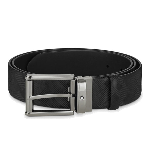 Ceinture De 35 mm En Cuir Noir